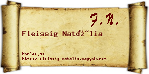 Fleissig Natália névjegykártya